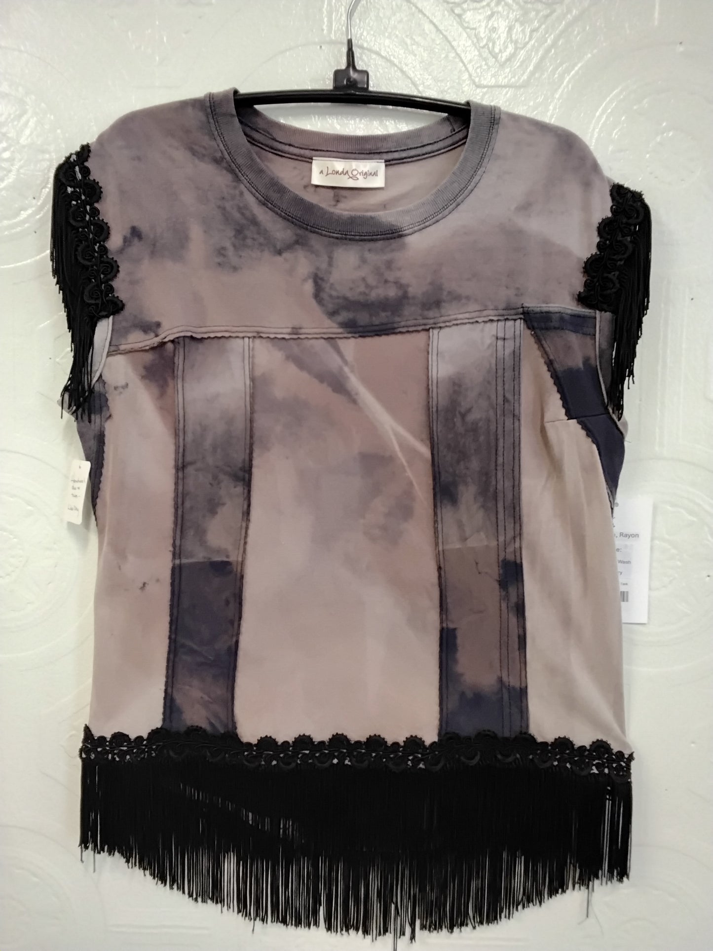 Black Fringed Tank