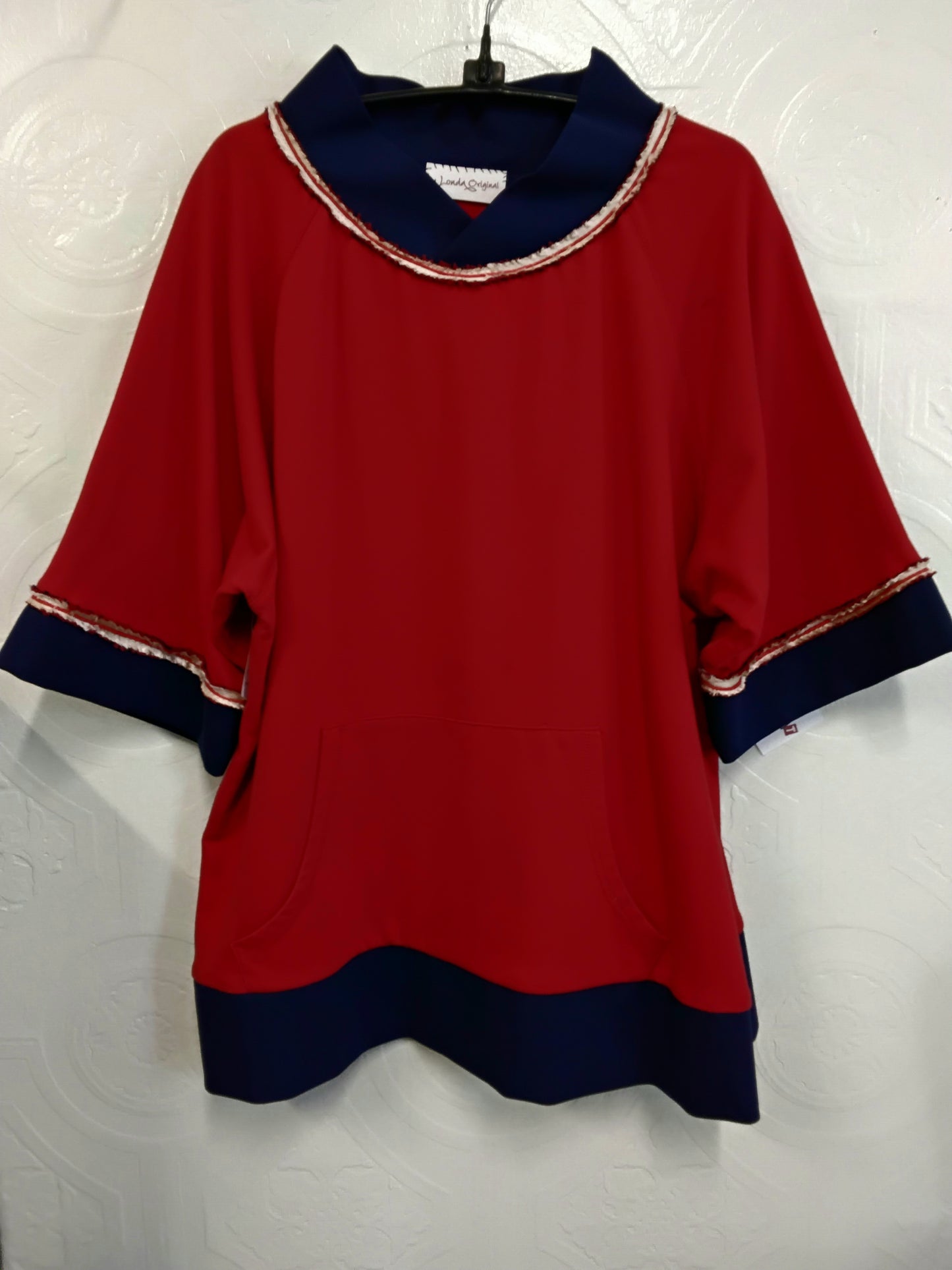 Red Short Sleeve Sweatshirt