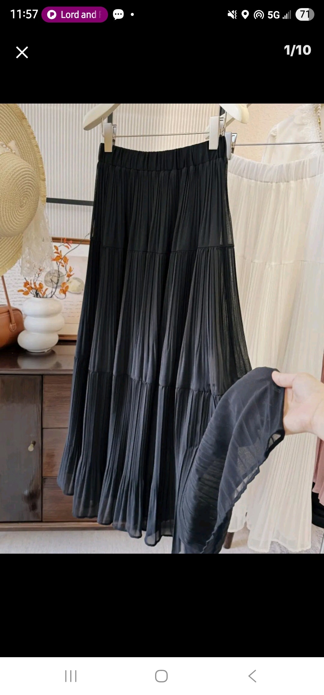 Black Pleated Skirt