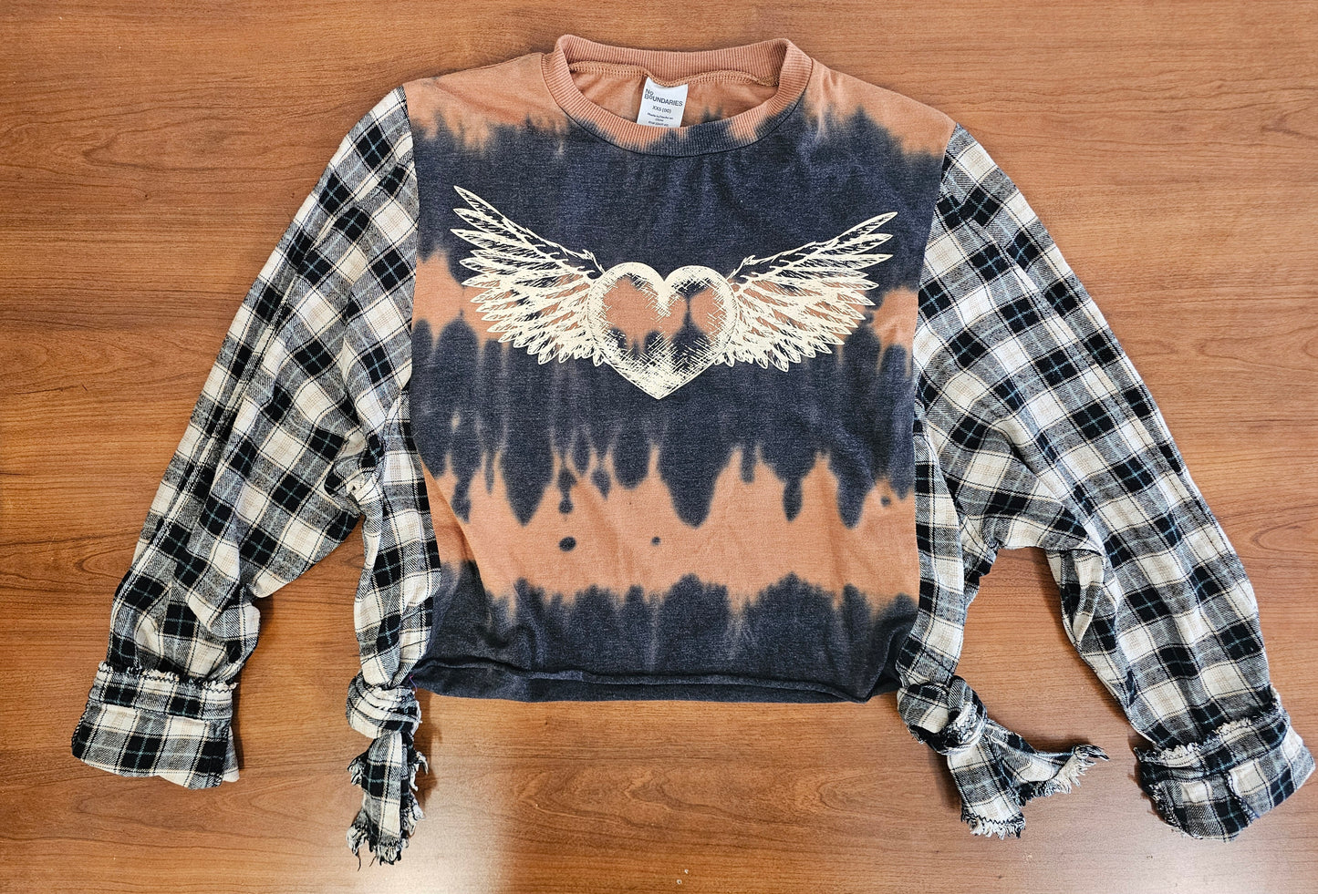 Heart with Wings Upcycle Tshirt XS
