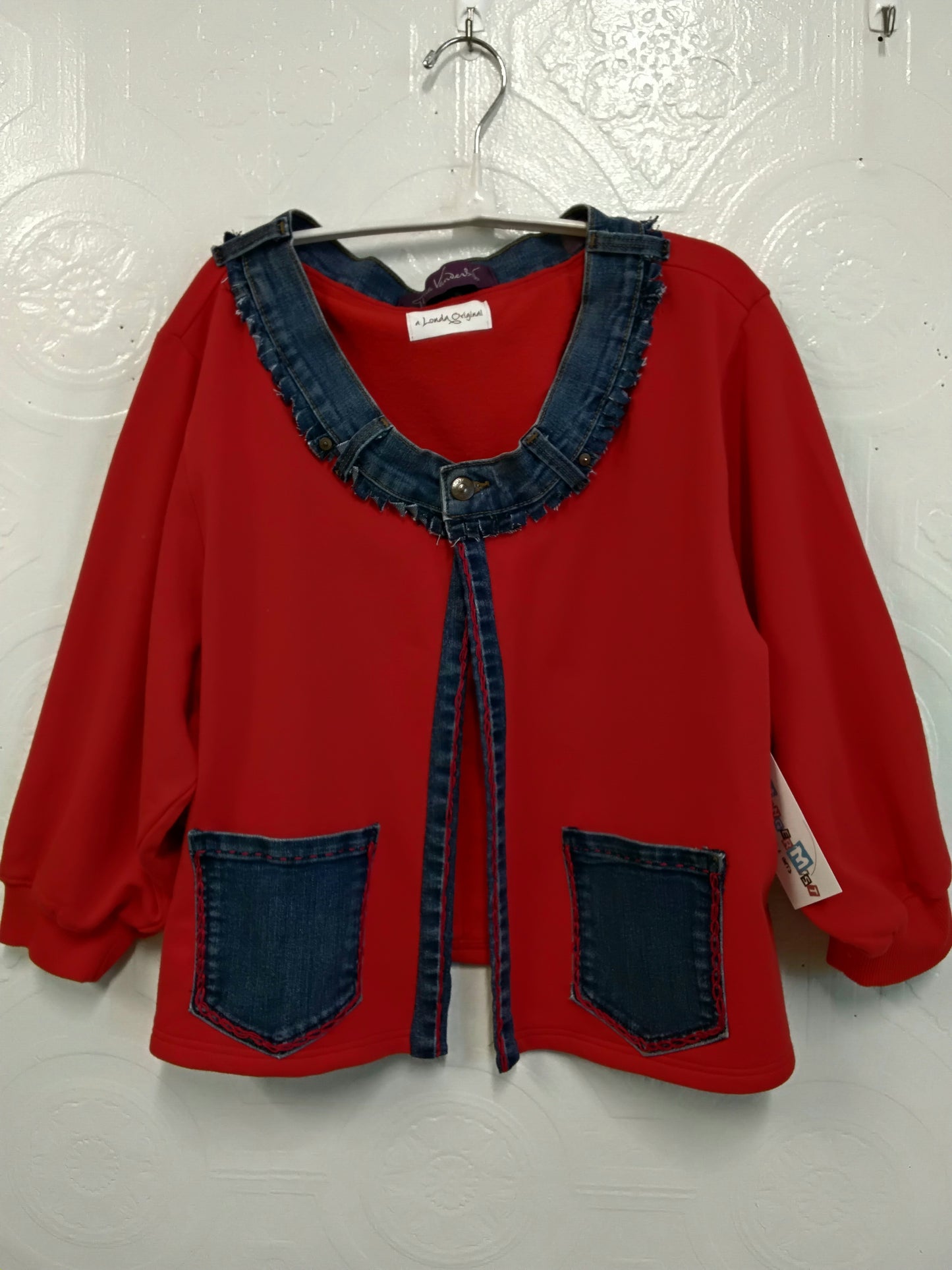 Red Sweatshirt Jacket