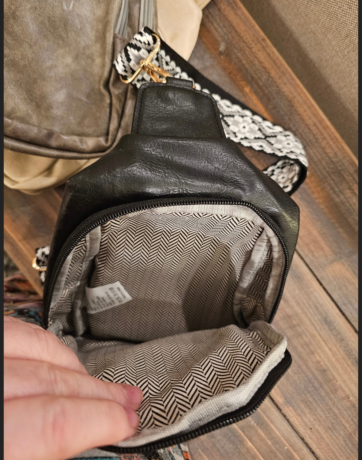 Vegan Leather Sling Bag