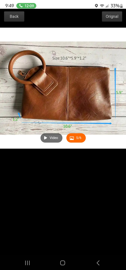 Hobo Dupe Vegan Leather Wristlet