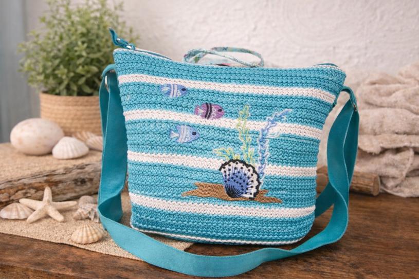 VB: Straw Bucket Crossbody