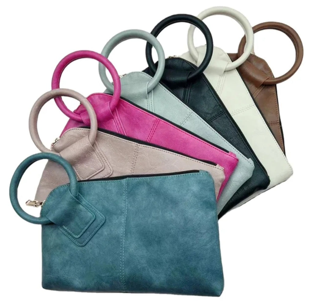 Hobo Dupe Vegan Leather Wristlet