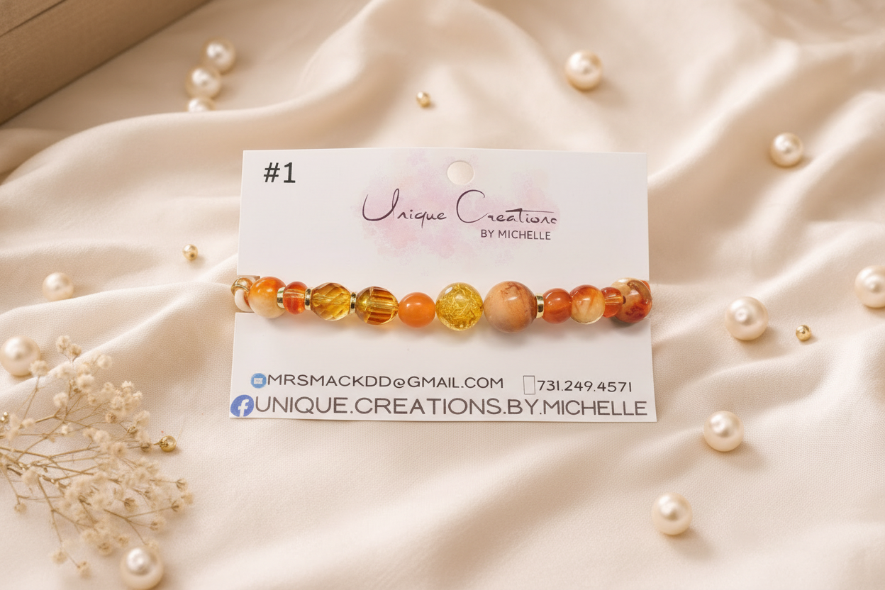 Orange Stretchy Bracelet