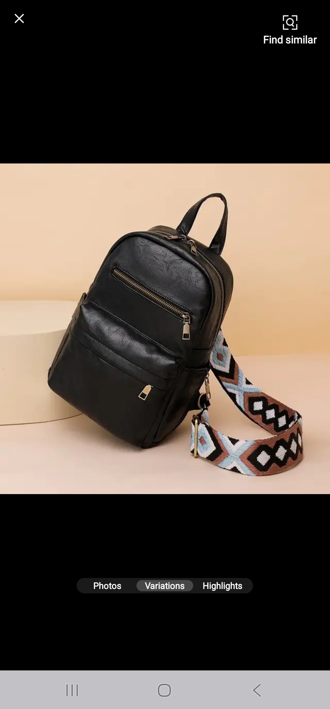 Large Black Sling