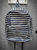 Navy Striped Backpack