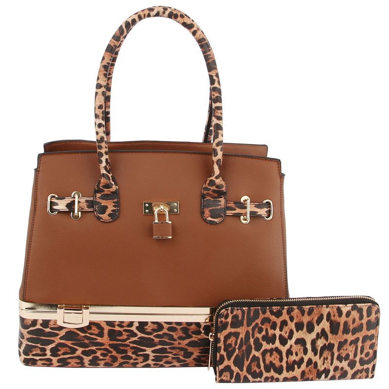 Leopard purse and wallet