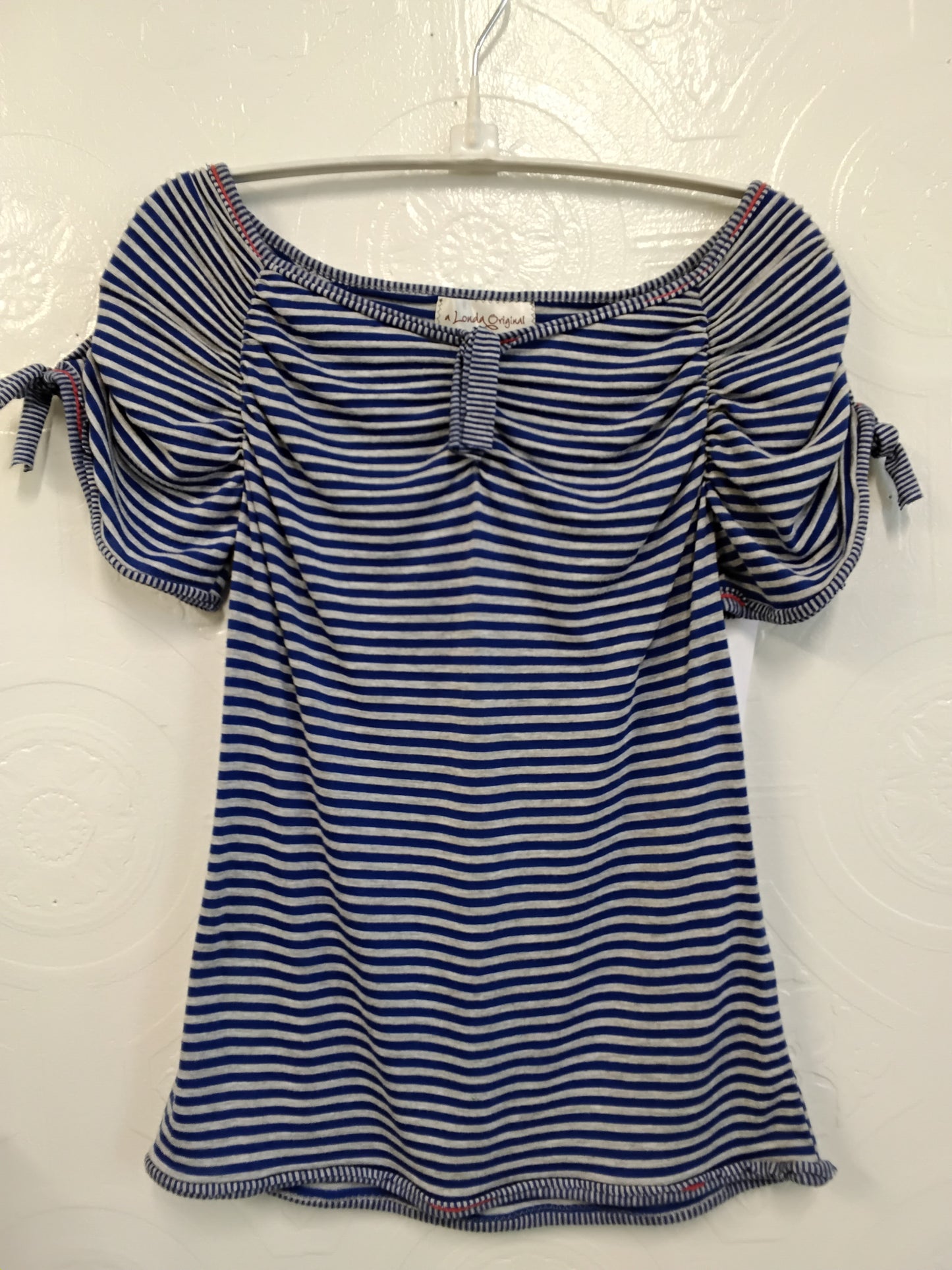 Blue/White Striped Top