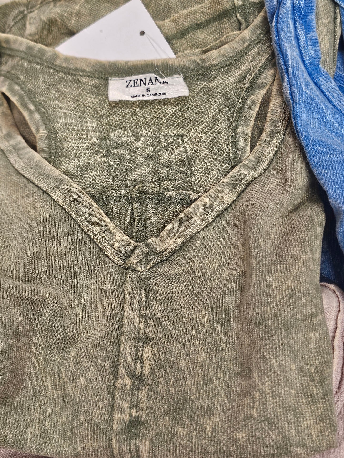 Crinkle Washed Razerback Tank Top